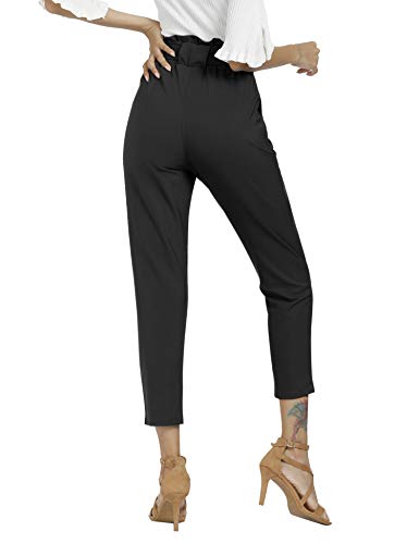 Paper Bag Slim Pants with Pockets Paper Bag Slim Pants with Pockets